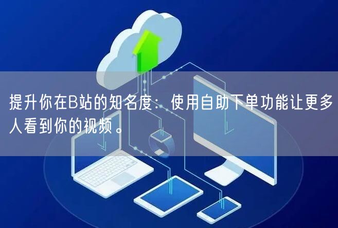 提升你在B站的知名度：使用自助下单功能让更多人看到你的视频。