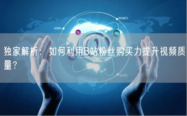 独家解析：如何利用B站粉丝购买力提升视频质量？