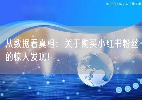 从数据看真相：关于购买小红书粉丝的惊人发现！