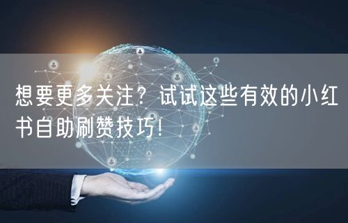 想要更多关注？试试这些有效的小红书自助刷赞技巧！