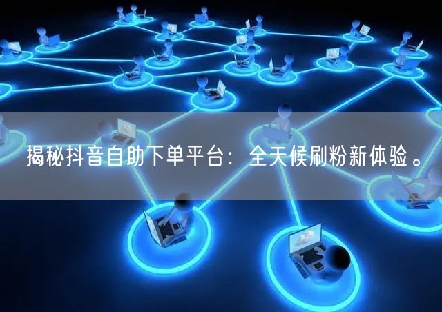 揭秘抖音自助下单平台：全天候刷粉新体验。