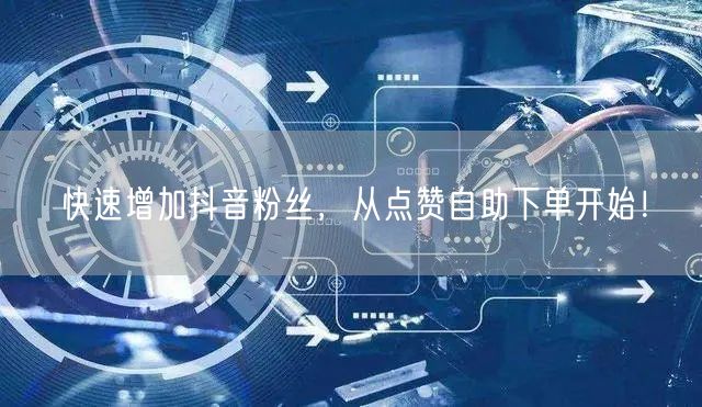 快速增加抖音粉丝，从点赞自助下单开始！