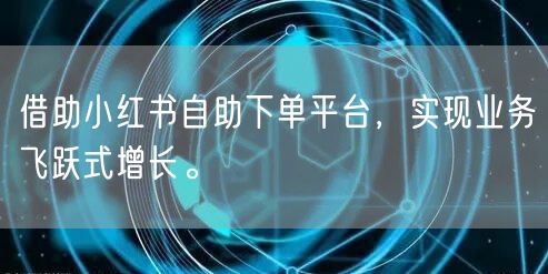 借助小红书自助下单平台，实现业务飞跃式增长。