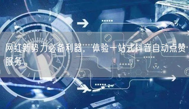 网红新势力必备利器，体验一站式抖音自动点赞服务。