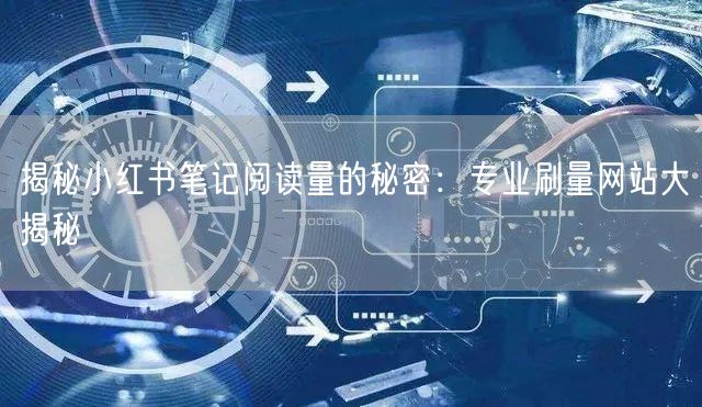 揭秘小红书笔记阅读量的秘密：专业刷量网站大揭秘