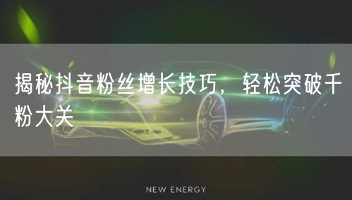 揭秘抖音粉丝增长技巧，轻松突破千粉大关